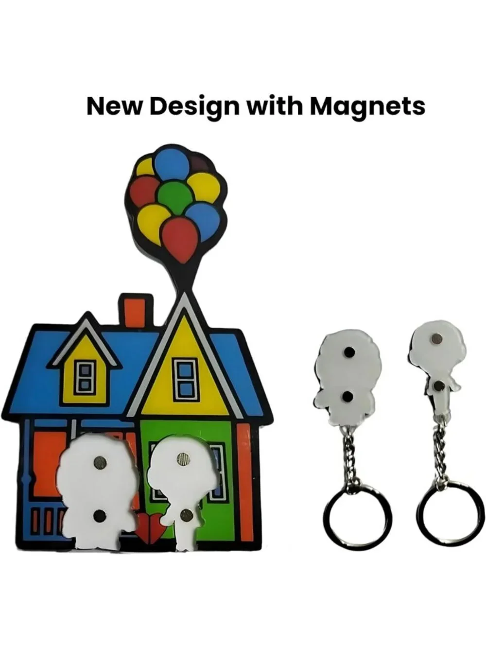 Couple Keychain Set - Cute Acrylic Cartoon Keychains for Him & Her, Valentine's